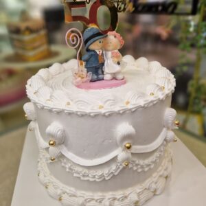 Tarta Aniversario Elegante con Muñecos