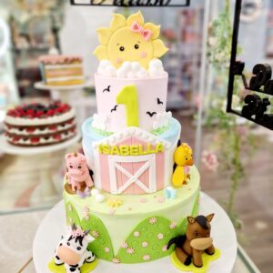 Tarta Cumpleaños Granja Animales