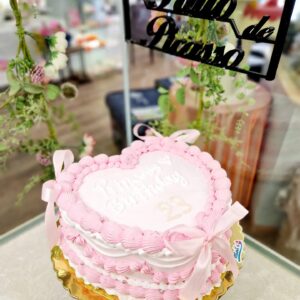Tarta Cumpleaños Vintage Corazón