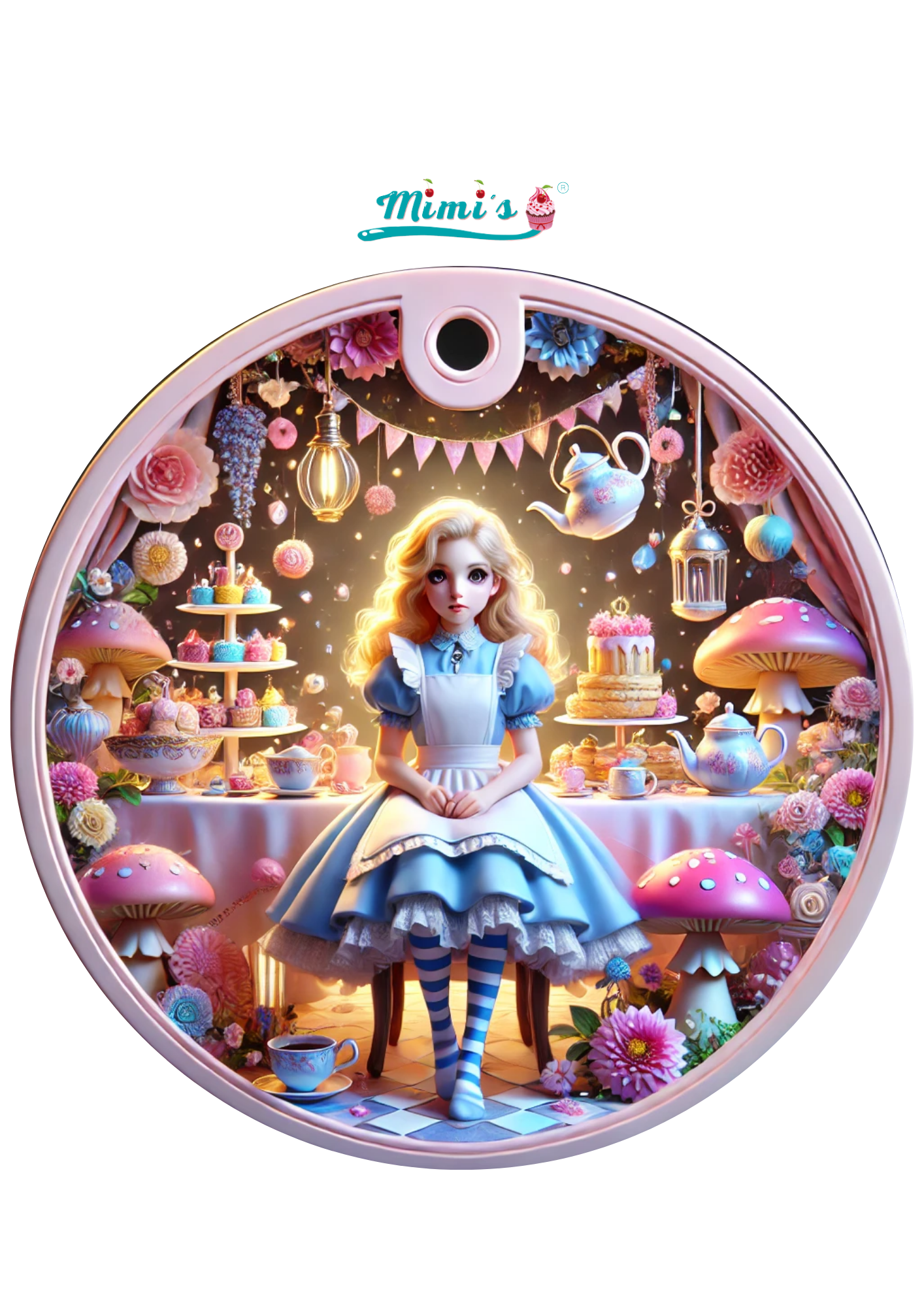 Oblea Personalizada Comestible similar a Alicia en el Pais de las Maravillas