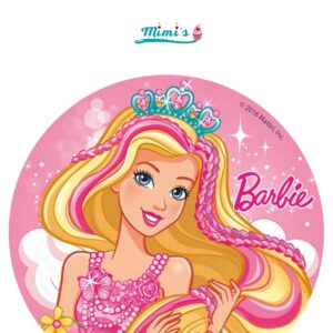 Oblea Comestible Barbie. Decoración para tartas comestible temática Barbie