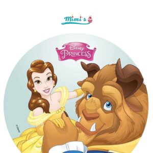 Oblea Comestible Bella y Bestia. 20cm x 20cm
