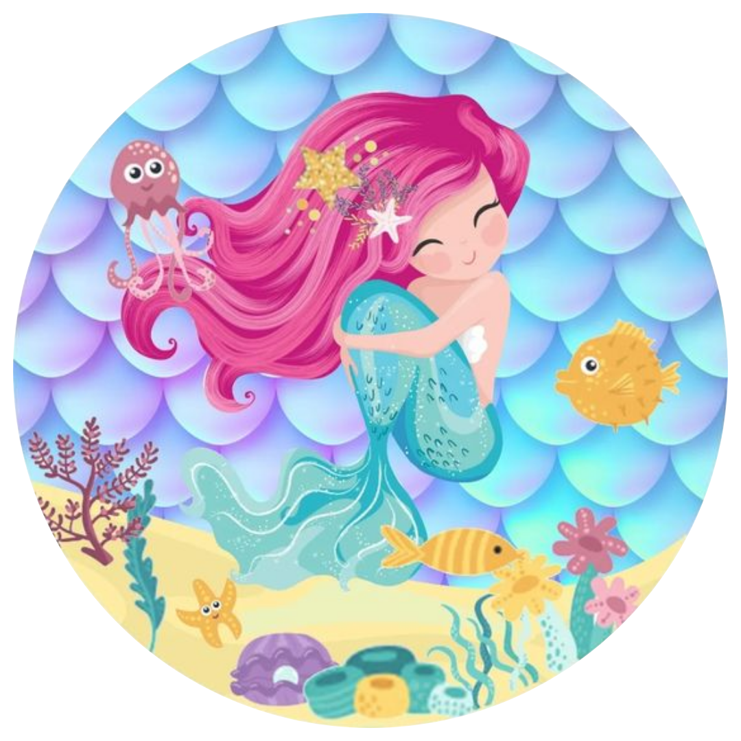 Siente la magia marina con nuestras obleas comestibles temáticas de sirena