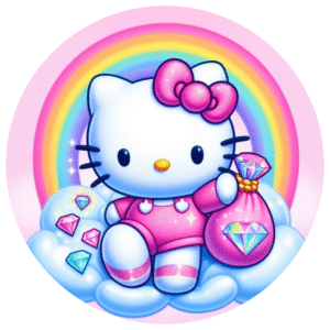 Obleas Comestibles Hello Kitty para Corazones Alegres