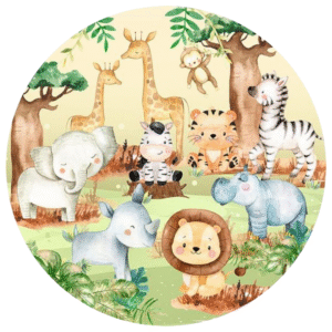 Obleas Comestible Jungle Safari para tartas
