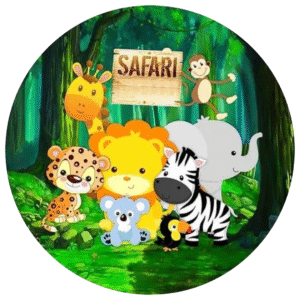 Obleas Comestible Jungle Safari ideal para Decorar Tartas