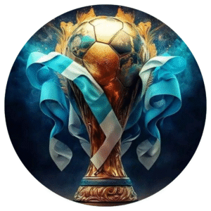 Oblea Comestible Copa del Mundo Campeón Argentina 2022