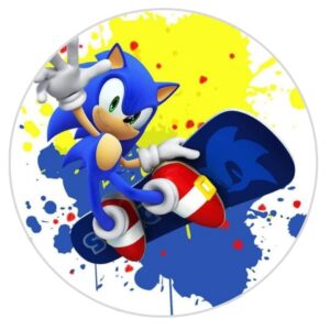 sonic: oblea comestible para tartas