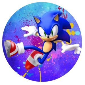 sonic: obleas ocmestibles para tartas con temática sonic