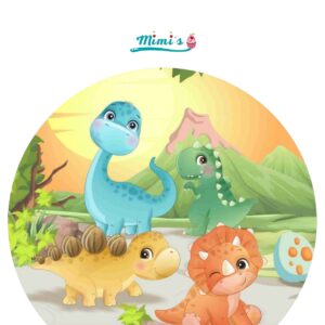 Obleas Comestibles Dinosaurios para Cumpleaños