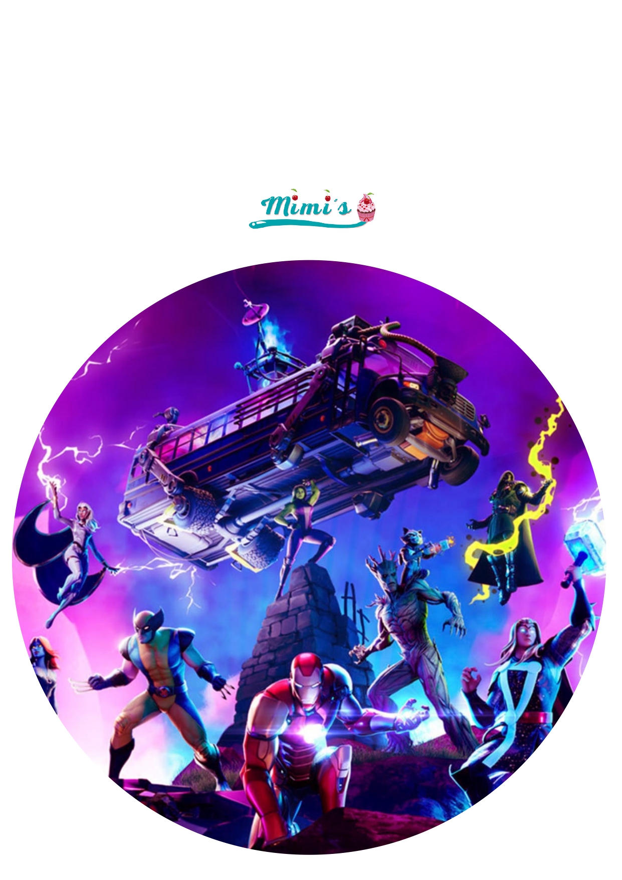 Oblea Comestible Fortnite, 20cm x 20cm