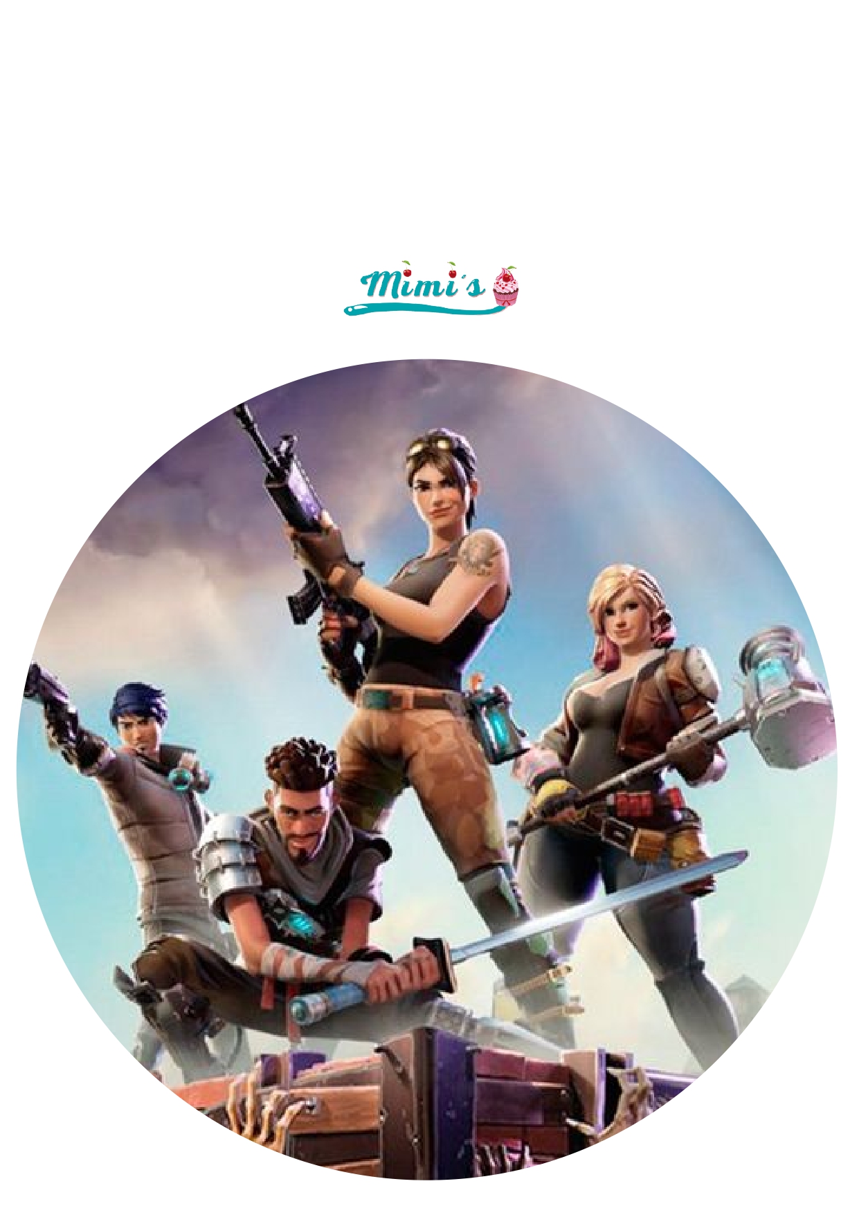 Oblea Comestible Fortnite, 20cm x 20cm