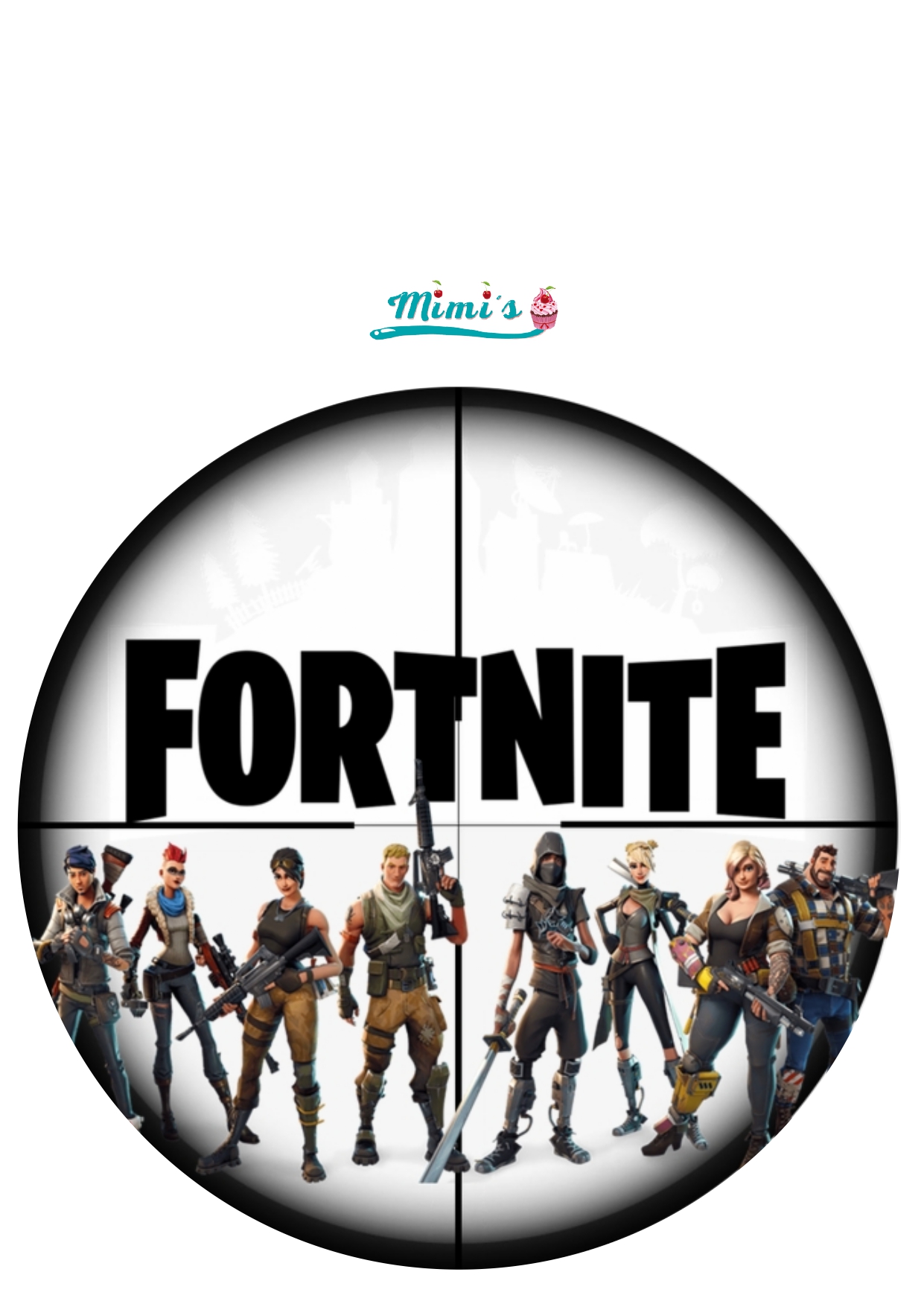 Fortnite, impresion oblea comestible 20cm x 20cm. Ideal para decorar tartas…