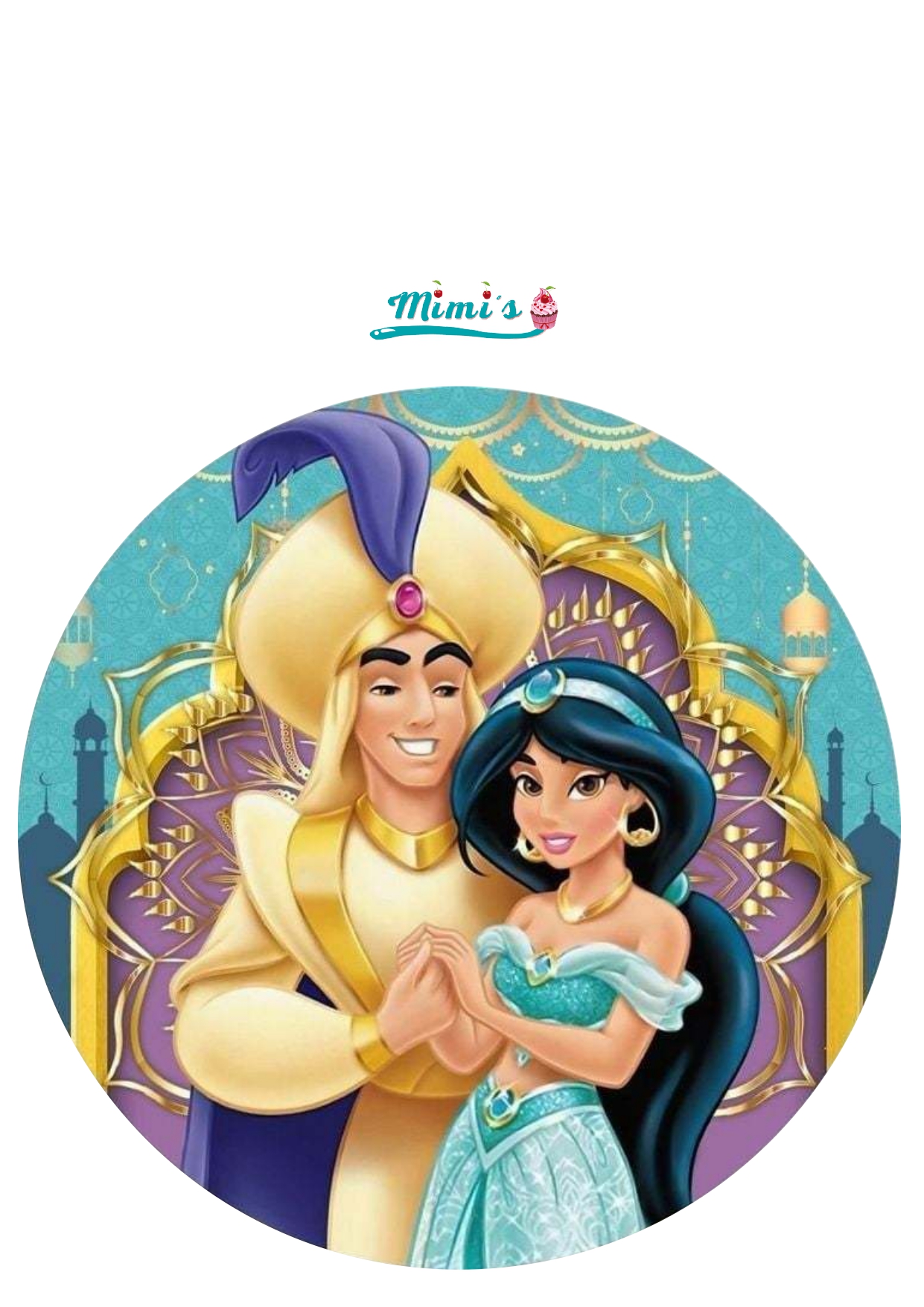 Jazmin, Disney, Oblea Comestible 20 cm x 20cm