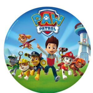 Disco Comestible para Tarta de la Patrulla Canina 20 cm, multicolor, Paw Patrol