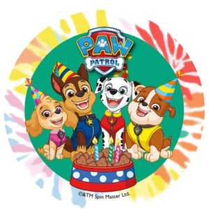 Disco para Tarta de la Patrulla Canina 20 cm, multicolor, Paw Patrol, Decoracion tartas