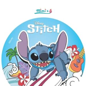 OBLEA STITCH 20CM X 20CM. IDEAL PARA DECORACION DE TARTAS. IMPRESION COMESTIBLE EN OBLEA…