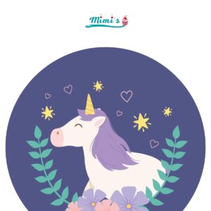 Unicornio, oblea comestible 20cm x 20 cm