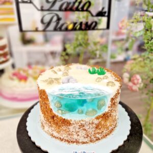 Tarta Cumpleaños Océano Playa