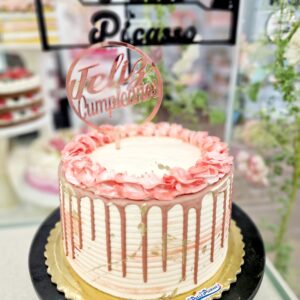 Tarta Cumpleaños Elegante Rosada