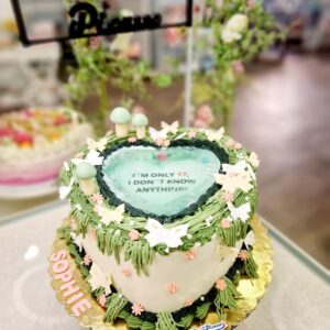 Tarta Cumpleaños Océano Vintage con Frase