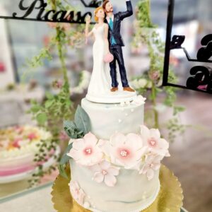 Tarta Boda Flores Cerezo