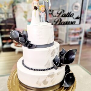 Tarta Boda Calas Negras Flores