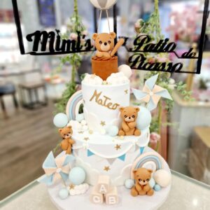 Tarta Cumpleaños Bautizo Ositos Bebe Globo