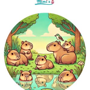 Oblea Comestible Compatible con Capibaras y Aventuras