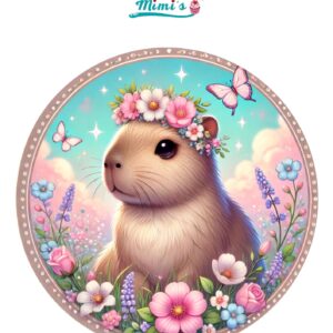 Oblea Comestible Compatible con Capibaras, ideal para decorar tartas y pasteles