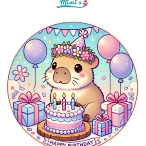 Oblea Comestible Capibara: Sonrisas y Dulzura