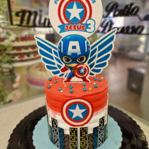 Tarta Cumpleaños Capitán América - Los Vengadores