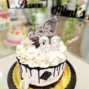 Tarta Cumpleaños Elegante Chocolate