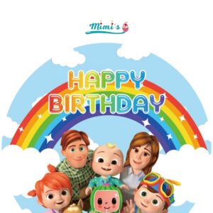 Fiesta en el Mundo de Cocomelon: Obleas Comestibles para Cumpleaños Llenos de Color