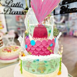 Tarta Cumpleaños Sirenita Mar Oceano