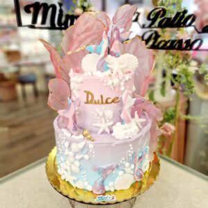 Tarta Cumpleaños Comunión Sirenita Mar Oceano