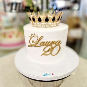 Tarta Cumpleaños Elegante Princesa Corona
