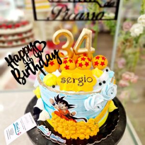 Tarta Cumpleaños Goku Dragon Ball