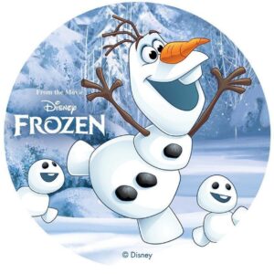 Disney Frozen Olaf Oblea Comestible Para Tarta Redonda 20cm