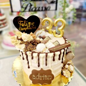 Tarta Cumpleaños Chocolate Ferrero, Kit Kat