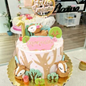 Tarta Cumpleaños Bambi Ciervo Bosque