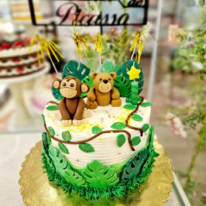Tarta Cumpleaños Jungla Monos