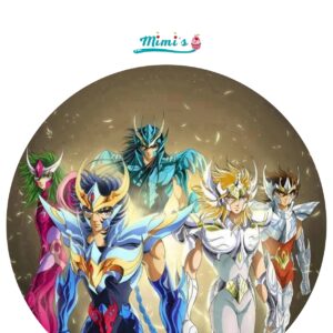 Obleas Comestibles Caballeros del Zodiaco para Fiestas Inolvidables