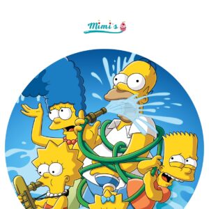 Los Simpson Oblea Comestible de 20cm x 20cm…