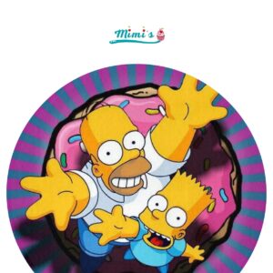 Impresion en oblea comestible Los Simpson 20cm x 20cm…