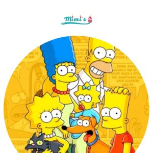 Los Simpson Oblea Comestible, ideal para decorar tartas de 20 cm x 20 cm…