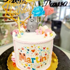 Tarta Cumpleaños Elegante Kawaii