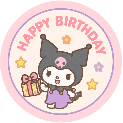 Oblea Comestible compatible con kuromy, Happy Birthday
