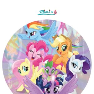Celebra con Elegancia y Color: Obleas Comestibles My Little Pony para Momentos Únicos. Ideal para decorar tartas temática My Pequeño Pony
