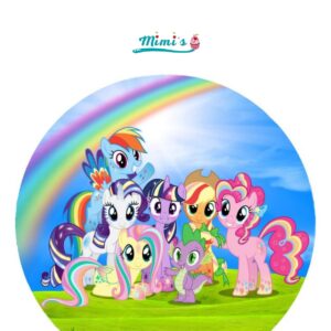 Amistad y Dulzura: Obleas Comestibles My Little Pony para Momentos que Brillan como Estrellas. Ideal para decorar tartas temática Mi Pequeño Pony
